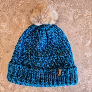 Eddie Bauer Women's Faux Fur Pom Cuffed Beanie